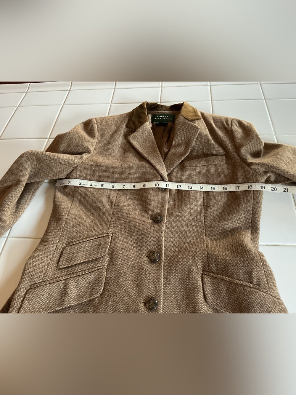 Lauren Ralph Lauren Vintage Wool Tweed Equestrian Hunting Jacket - Picture 7 of 15